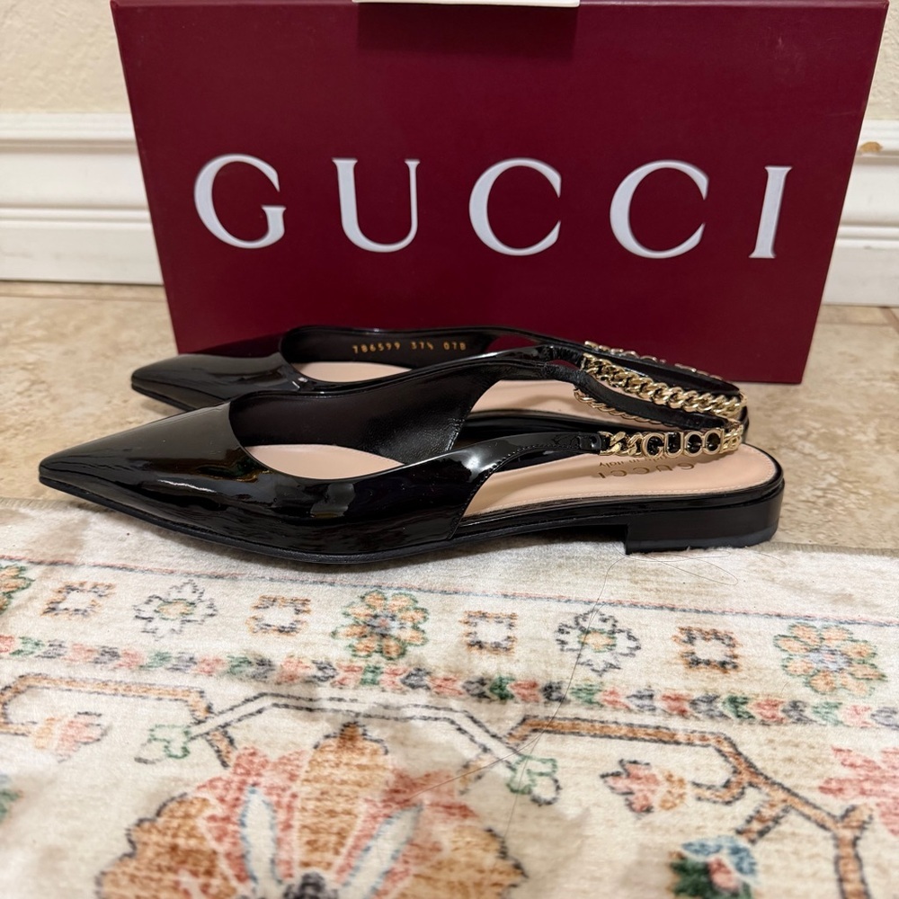 New Gucci Signorina ballet flats black patent leather - Picture 9 of 9